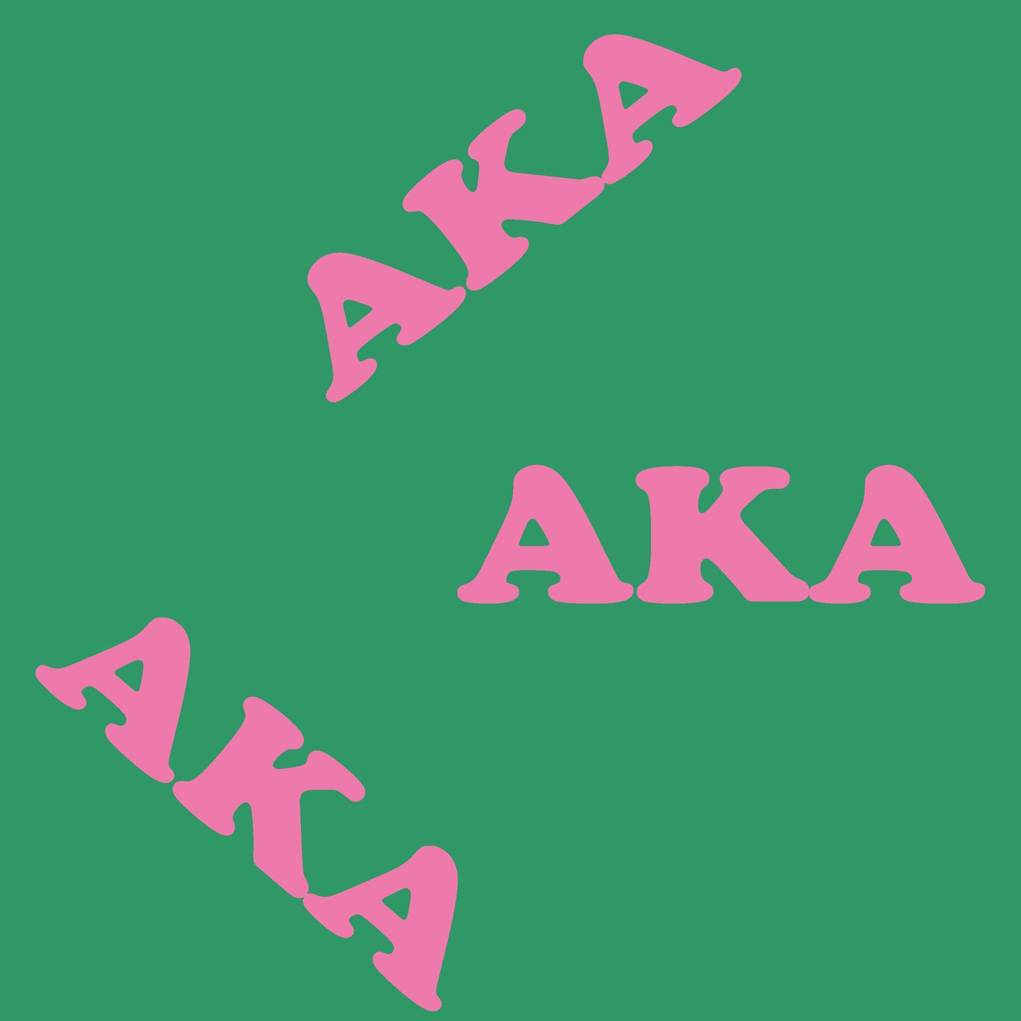 Alpha Kappa Alpha Doll with Pink and Green Dress (12in. Tall)