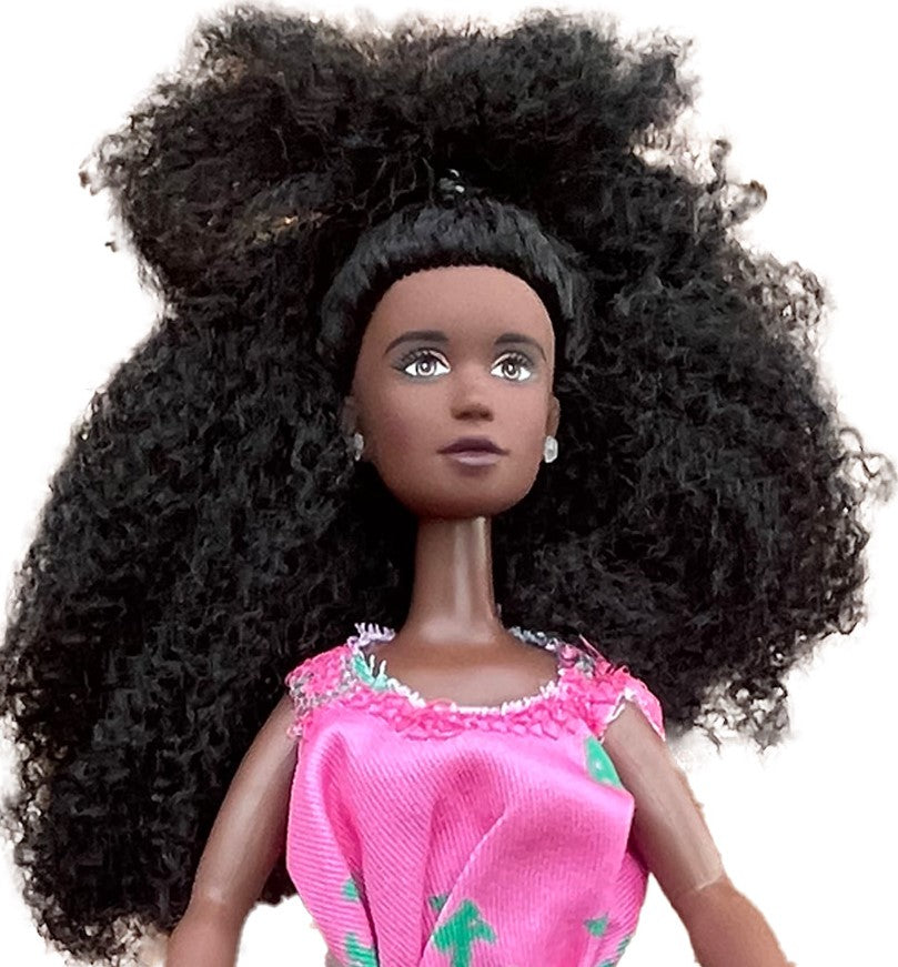 Alpha Kappa Alpha Doll with Pink and Green Dress (12in. Tall)