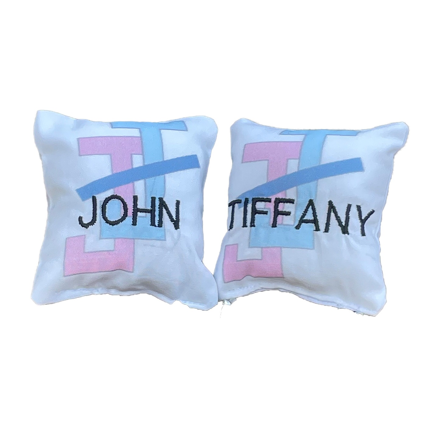 Personalized Jack & Jill of America Jewelry Pillow with Bracelet (4in x 4in)