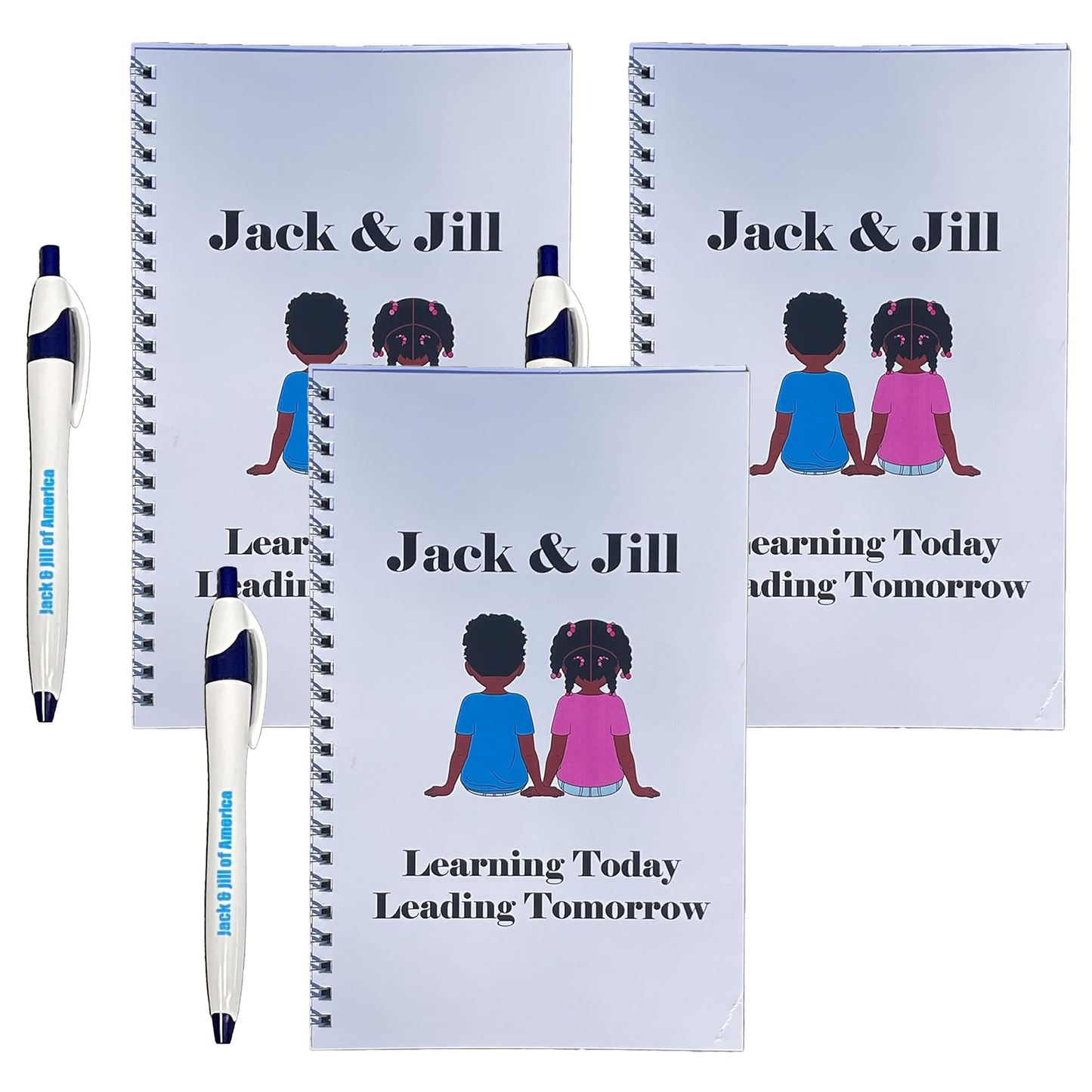 Jack & Jill Organization Pen & Mini-Spiral Notebook Set (8.5inx5.5in)