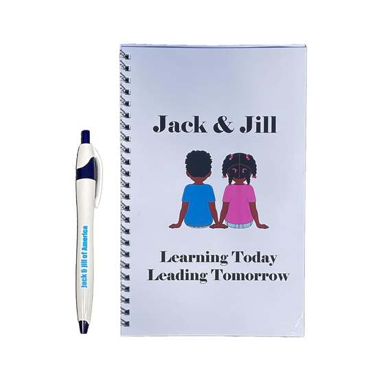 Jack & Jill Organization Pen & Mini-Spiral Notebook Set (8.5inx5.5in)