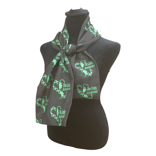 The Links Necktie Lightweight Chiffon 48in x 8in - Black