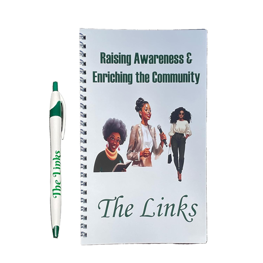 Links Organization Pen & Mini-Spiral Notebook Set (8.5inx5.5in)