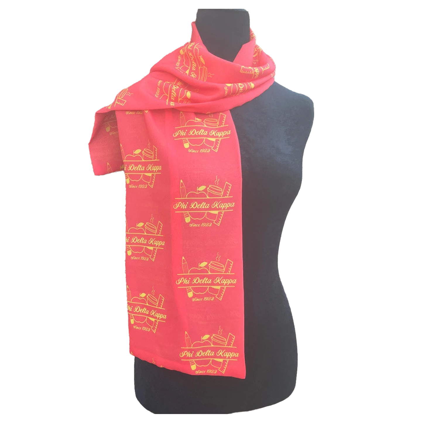 Phi Delta Kappa Necktie of Lightweight Chiffon 48in x 8in