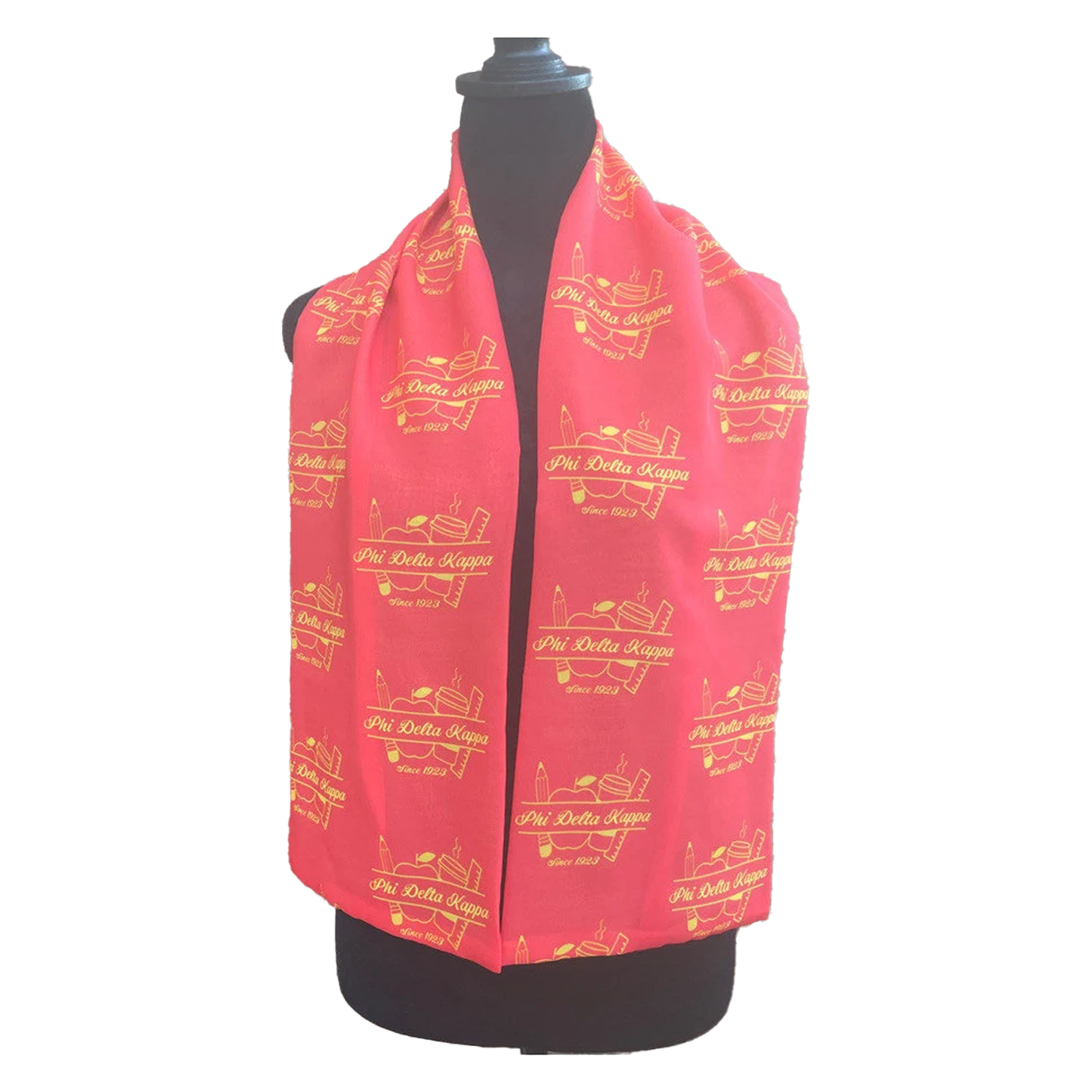 Phi Delta Kappa Necktie of Lightweight Chiffon 48in x 8in