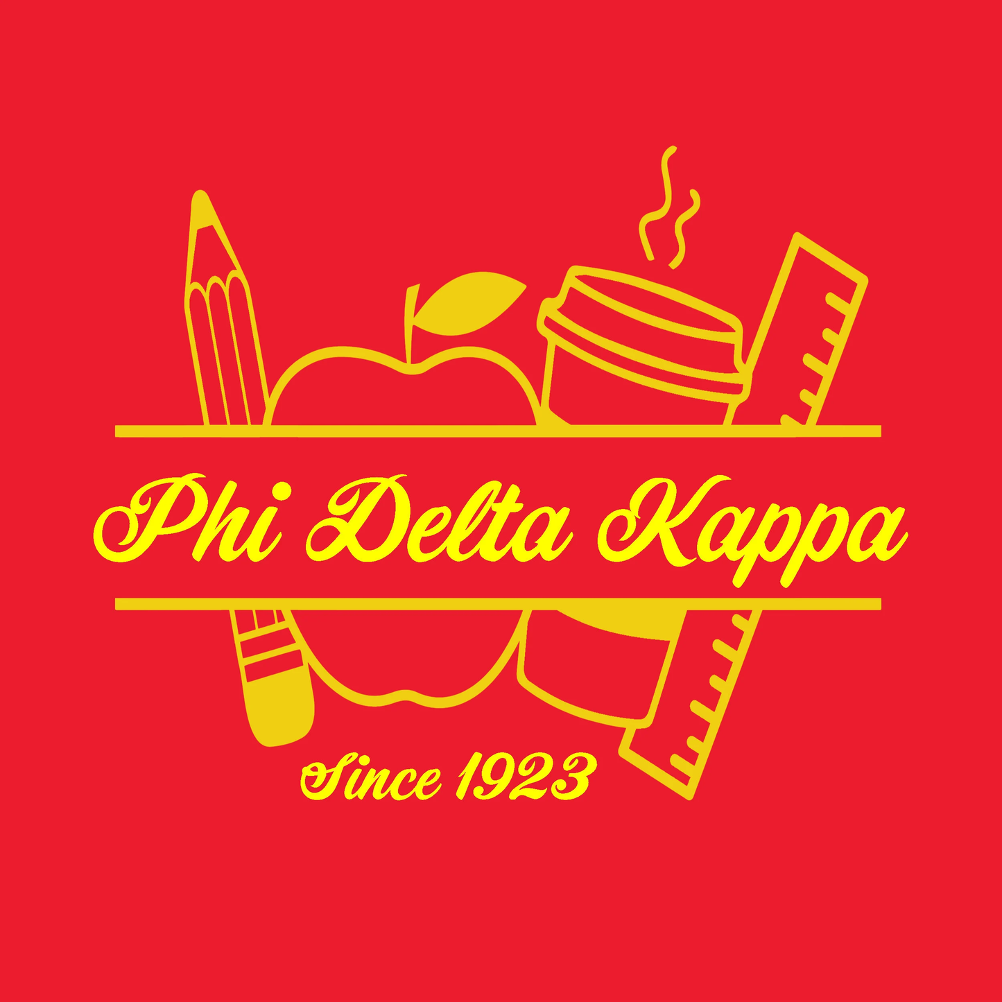 Phi Delta Kappa Necktie of Lightweight Chiffon 48in x 8in