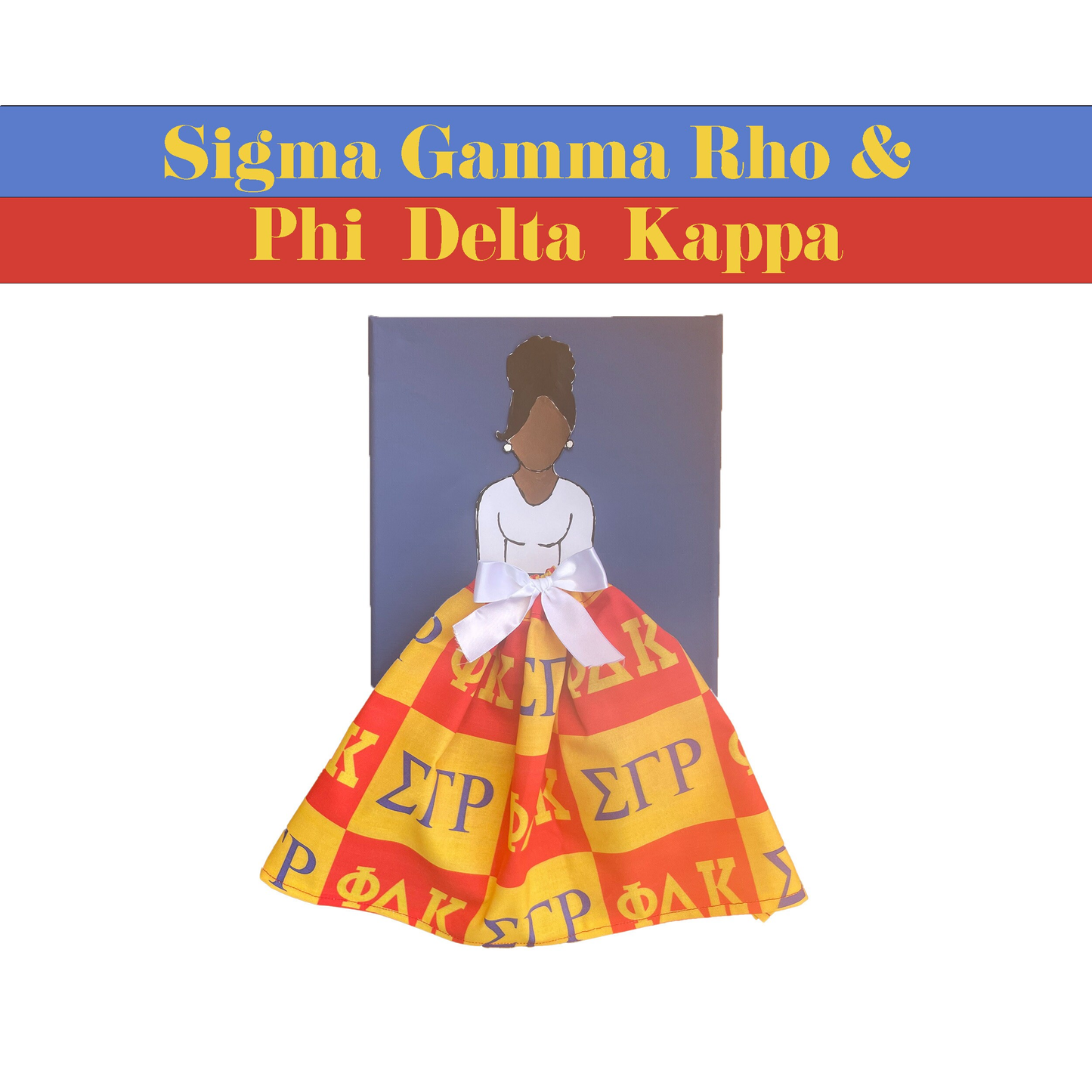 Phi Delta Kappa Doll Artwork Painting (8in x 10in)