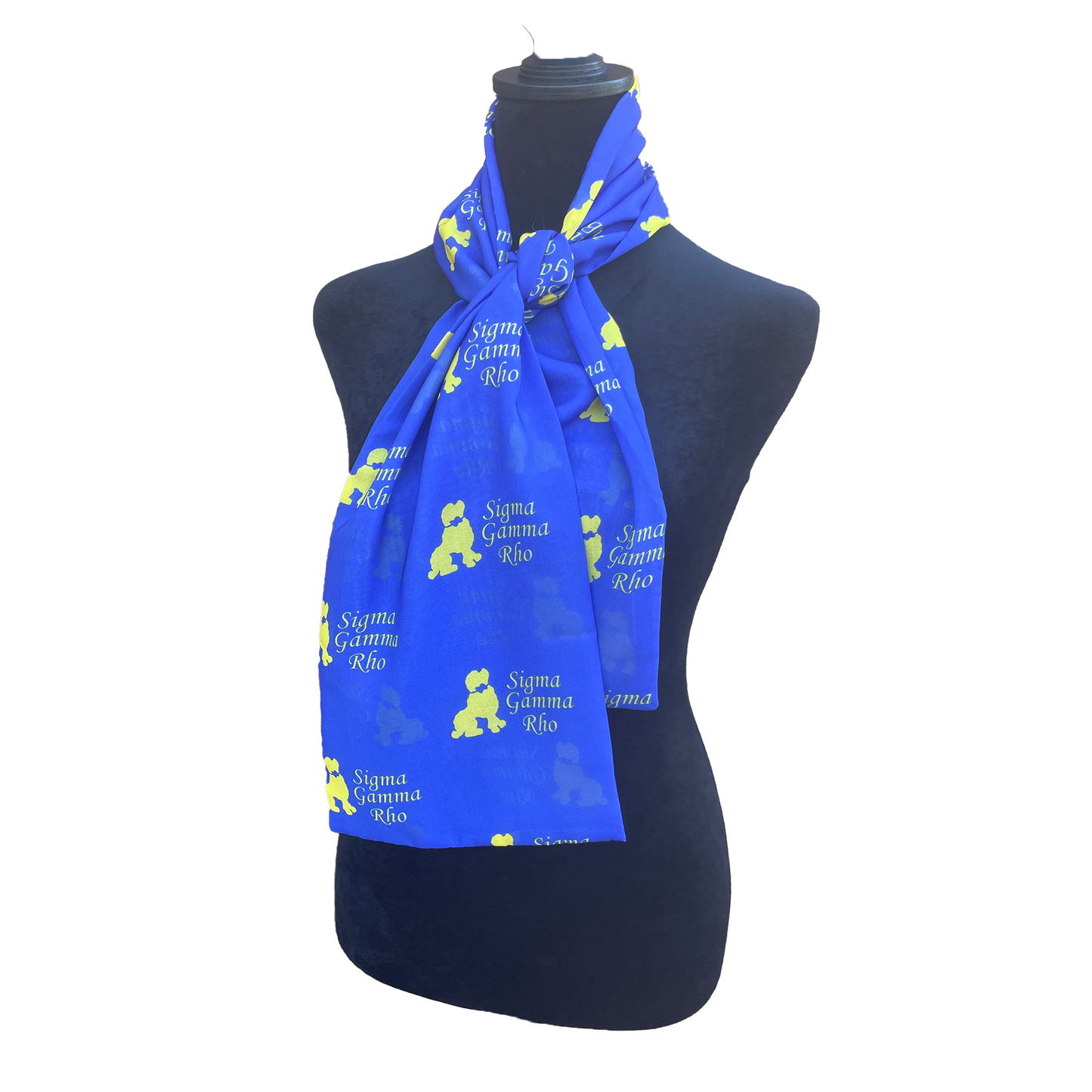 Sigma Gamma Rho Sorority Necktie Lightweight Chiffon 48in x 8in - Blue