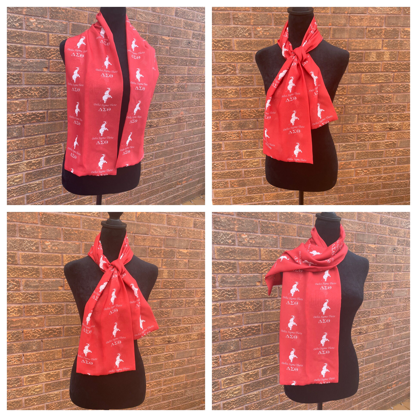 Delta Sigma Theta Sorority - 3 Scarf Set