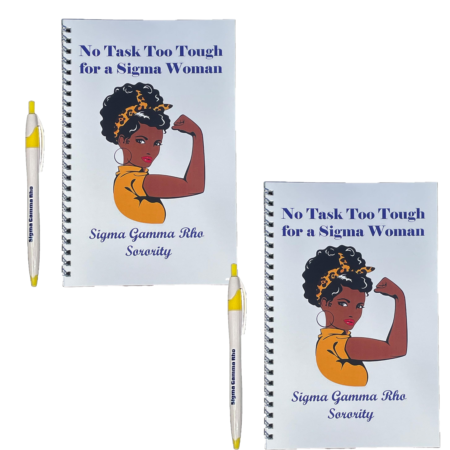 Sigma Sorority Pen & Mini-Spiral Notebook Set (8.5inx5.5in)