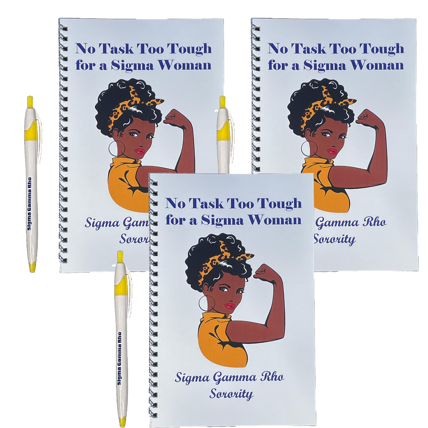 Sigma Sorority Pen & Mini-Spiral Notebook Set (8.5inx5.5in)