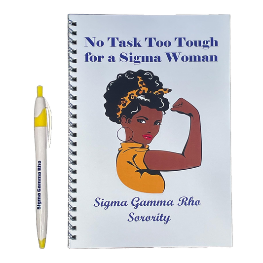 Sigma Sorority Pen & Mini-Spiral Notebook Set (8.5inx5.5in)