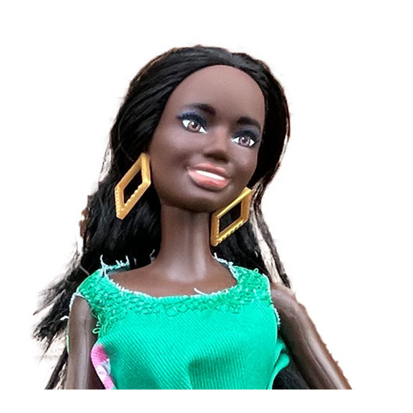 Alpha Kappa Alpha Sorority Barbie w/ Doll Stand_Print AKA Dress (12in. Tall)