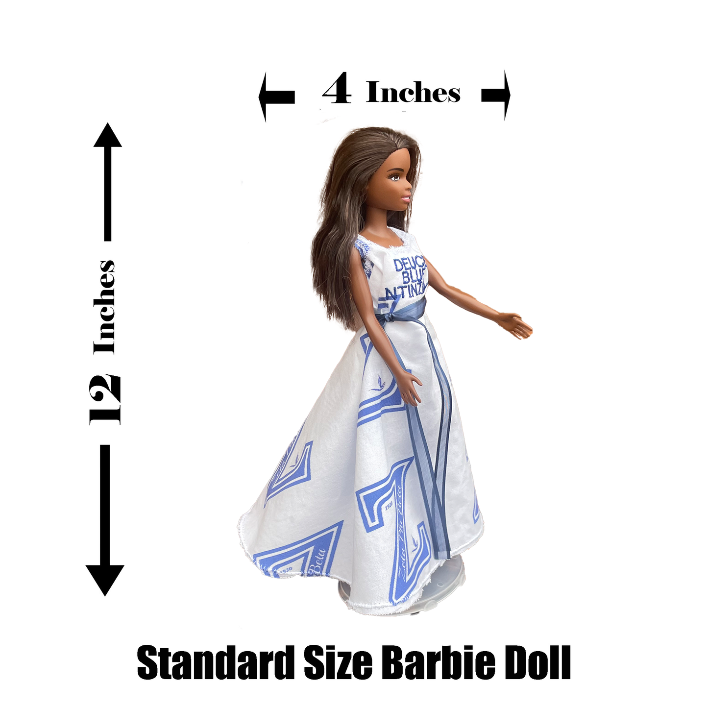 Zeta Phi Beta Sorority Barbie Doll_Personalized Dress (12in Tall)