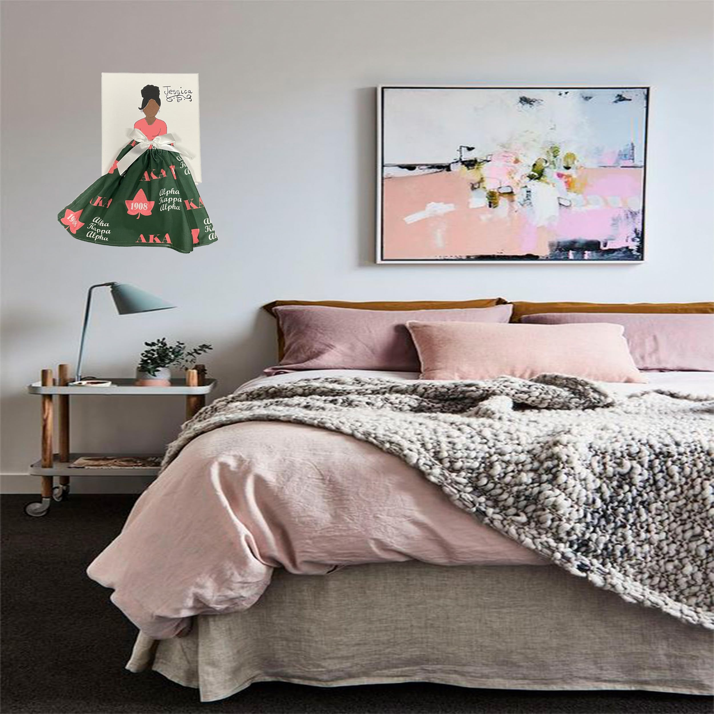 Alpha Kappa Alpha Doll Artwork Painting (8in x 10in)