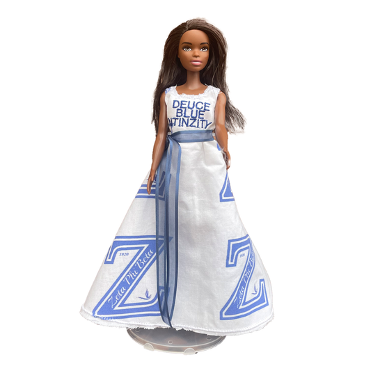Zeta Phi Beta Sorority Barbie Doll_Personalized Dress (12in Tall)