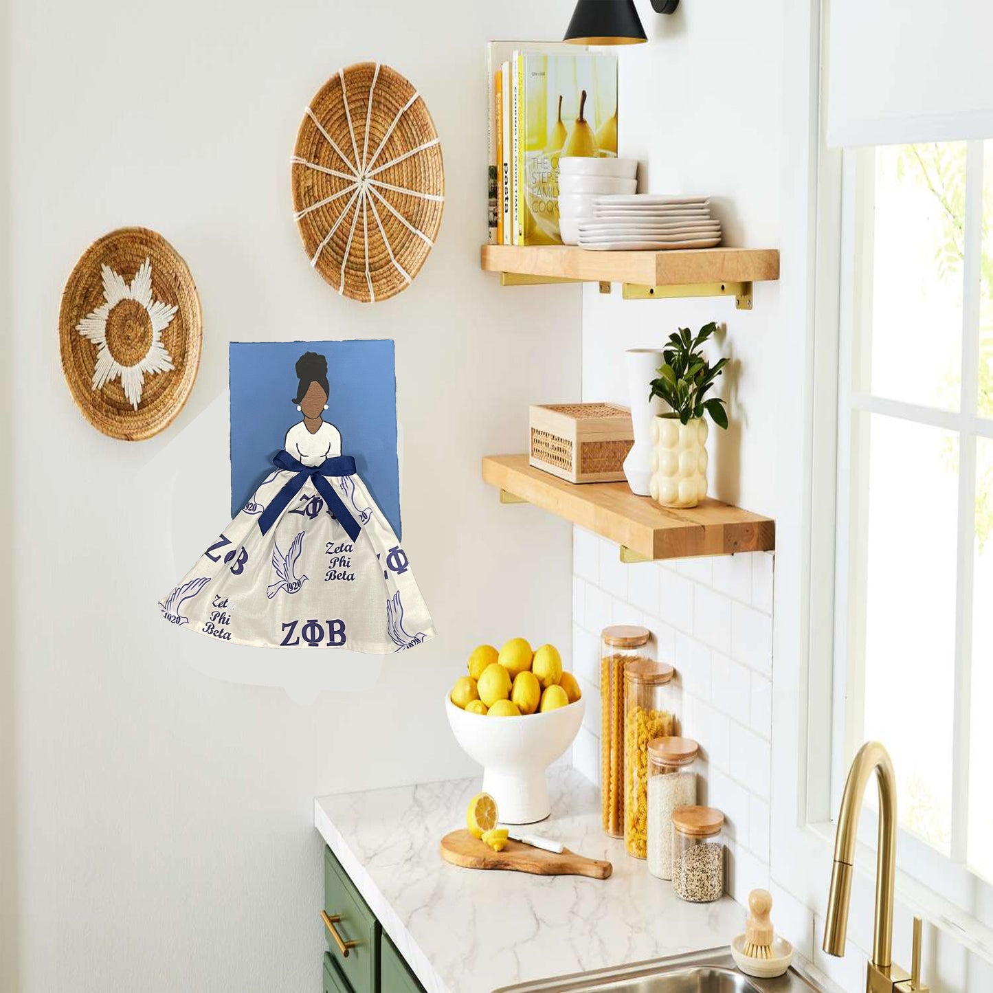 Zeta Phi Beta Sorority Doll Artwork Painting (8in x 10in)