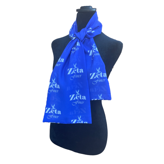 Zeta Phi Beta Sorority Necktie - Lightweight Chiffon 48in x 8in
