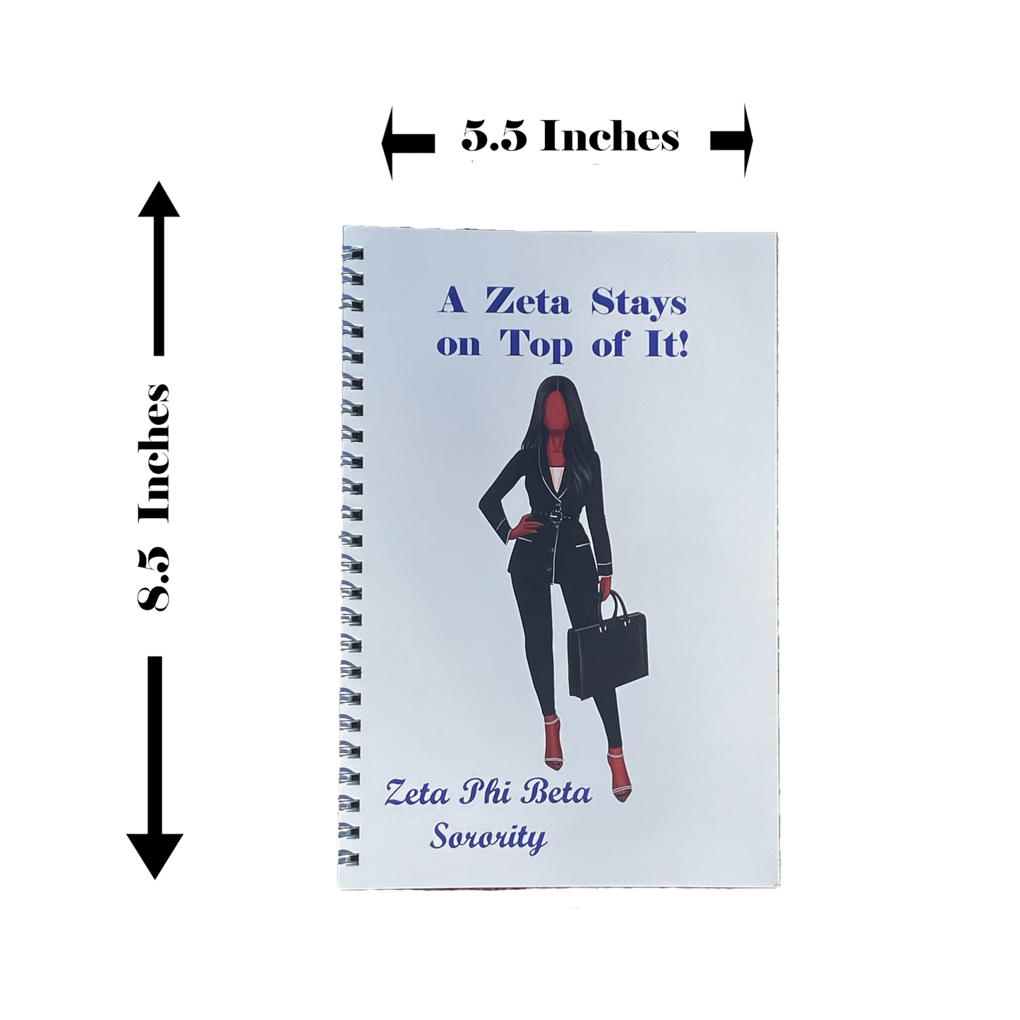 Zeta Sorority Pen & Mini-Spiral Notebook Set (8.5inx5.5in)